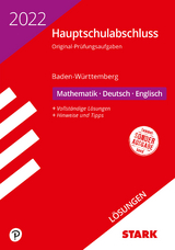 STARK Lösungen zu Original-Prüfungen Hauptschulabschluss 2022 - Mathematik, Deutsch, Englisch 9. Klasse - BaWü - 