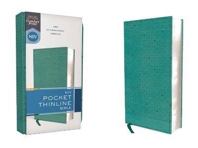 NIV, Pocket Thinline Bible, Leathersoft, Teal, Red Letter, Comfort Print -  Zondervan