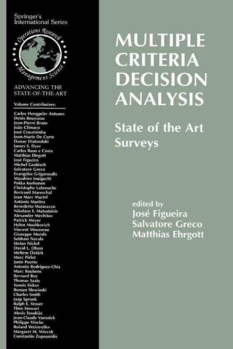 Multiple Criteria Decision Analysis: State of the Art Surveys - 