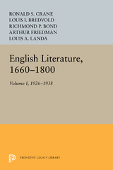 English Literature, Volume 1 - Louis A. Landa