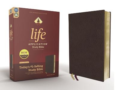 NIV, Life Application Study Bible, Third Edition, Bonded Leather, Burgundy, Red Letter -  Zondervan