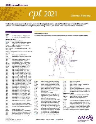 CPT 2021 Express Reference Coding Card: General Surgery -  American Medical Association