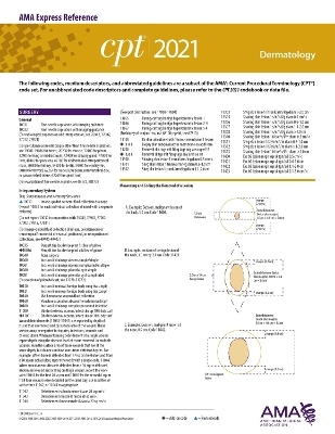 CPT 2021 Express Reference Coding Card: Dermatology -  American Medical Association