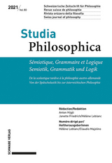 Sémiotique, Grammaire et Logique / Semiotik, Grammatik und Logik - 