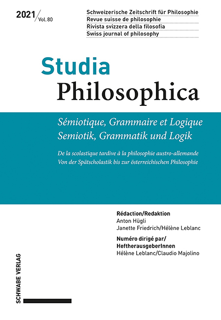 Sémiotique, Grammaire et Logique / Semiotik, Grammatik und Logik - 