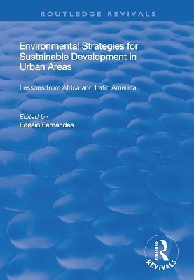Environmental Strategies for Sustainable Developments in Urban Areas - 
