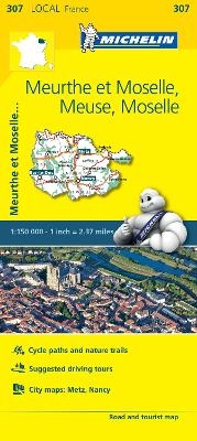 Meuse, Meurthe-et-Moselle, Moselle, - Michelin Local Map 307 -  Michelin