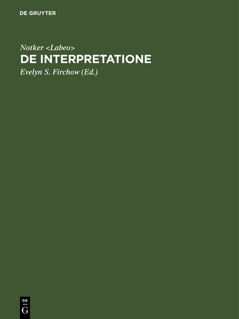 De interpretatione -  Notker <  Labeo>  