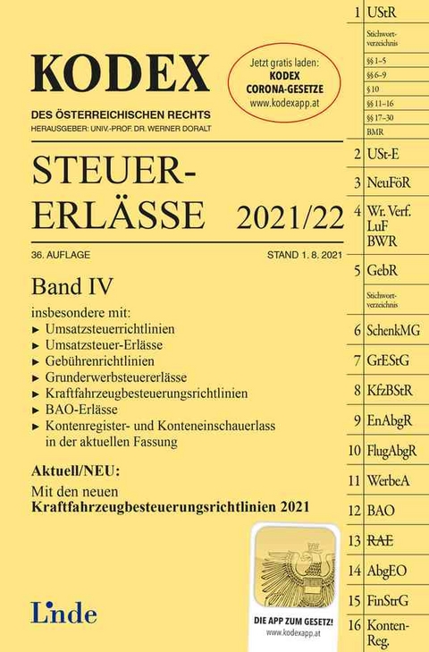 KODEX Steuer-Erlässe 2021/22, Band IV - Michael Schilcher