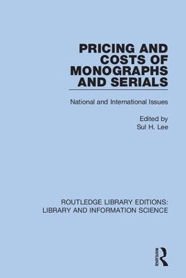 Pricing and Costs of Monographs and Serials - 