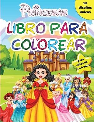 Libro para colorear de princesas para ni�as de 3 a 9 a�os - Vanessa Smith