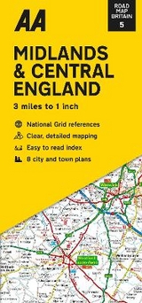 Road Map Midlands & Central England - 