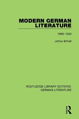 Modern German Literature - Jethro Bithell