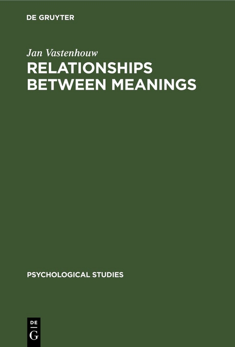 Relationships between meanings - Jan Vastenhouw