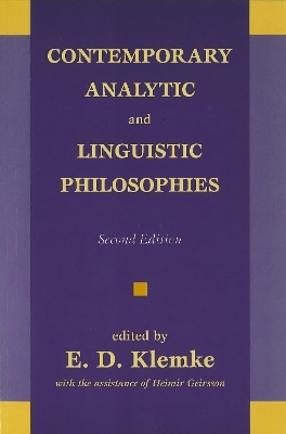 Contemporary Analytic and Linguistic Philosophies - 