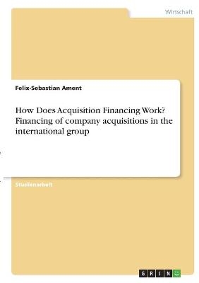 How Does Acquisition Financing Work? Financing of company acquisitions in the international group - Felix-Sebastian Ament