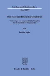 Das Staatsziel Finanzmarktstabilität. - Jan-Ole Alpha