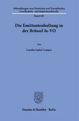 Die Emittentenhaftung in der Brüssel Ia-VO. - Carolin Isabel Compes