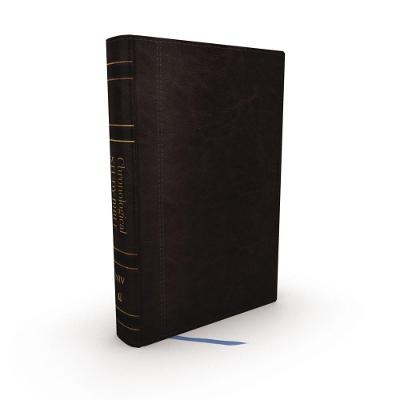 NIV, Chronological Study Bible, Leathersoft, Black, Comfort Print - Thomas Nelson